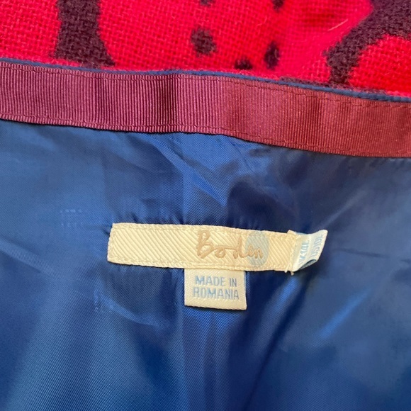 Boden floral skirt wool blend lined size 10 L - Picture 6 of 9